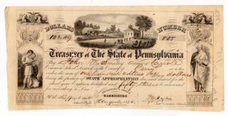1853 Treasurer Of The State Of Pennsylvania photo