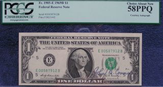 Autographed $1 1969b Of The Late John B.  Connally Pcgs 58 Ppq Choice About photo