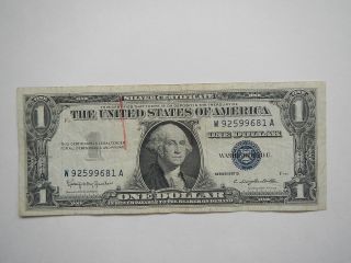 Silver Certificate 1957 1 Dollar Bill Paper Money Currency Note United States Us photo