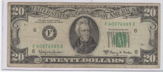 1963 A Federal Reserve Note Twenty Dollar Bill.  $20.  00.  85a photo