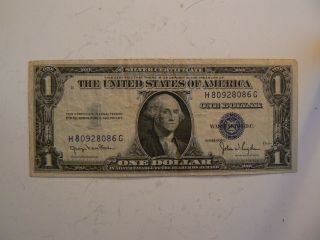 1935 D $1 Bill Blue Seal. photo