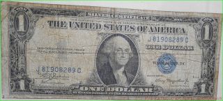 1935 - A Us Silver Certificate 1.  00 Bank Note Uninsured 36 photo