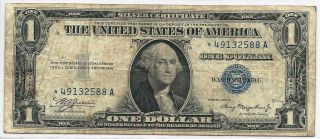 1935 - A $1 Small Star Silver Certificate (fr 1608) S/h After 1st Item photo