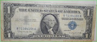 1957 - B Us Silver Certificate 1.  00 Bank Note Uninsured 34 photo