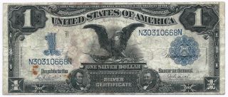 1899 $1 Black Eagle Large Silver Certificate (fr 232) photo