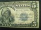1899 $5 Five Dollar Indian Chief Silver Certificate Large Note Large Size Notes photo 2
