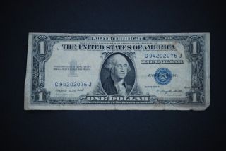 1935 G $1 Silver Certificate Blue Seal Small Note Estate Find photo