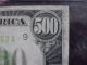 1934 $500 Frn Federal Reserve Note 3 Digit Low Serial Number Au 50 Pmg Lt Green Small Size Notes photo 7