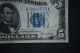 1934 D $5 Silver Certificate Blue Seal Small Note Estate Find Small Size Notes photo 2