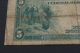 1914 $5 Dollar Federal Reserve Note Bank Of Cleveland,  Oh Blue Seal Estate Find Large Size Notes photo 8