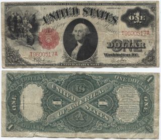 1917 $1 Us Legal Tender Note - United States Note photo