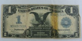 $1 1899 Black Eagle Silver Certificate Speelman / White - Vg Details photo