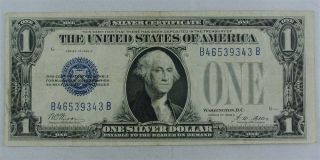 $1 1928 A Silver Certificate Funny Back Fr.  1601 - Vf photo