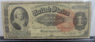 1886 One Dollar Us Red Seal Silver Certificate Large Currency photo