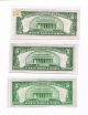 1934 C And 1934 - D $5 Blue Seal Silver Cert.  And 1934 Green Seal Fed.  Res.  Note Small Size Notes photo 1