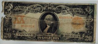 1906 $20 Gold Certificate Fr 1185 Parker Burke photo