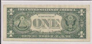 1969 Binary Radar Serial Number $1 One Dollar Note Circulated Palindrome photo
