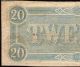 1864 $20 Dollar Bill Confederate States Currency Civil War Note Old Paper Money Paper Money: US photo 5