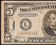1934 A $5 Dollar Bill Hawaii Wwii Issue Federal Reserve Note Vf Currency Fr 2302 Small Size Notes photo 3