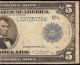 Large 1914 $5 Dollar Bill Federal Reserve Bank Note Currency Paper Money Fr 890 Large Size Notes photo 3