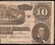 1864 $10 Dollar Bill Confederate States Currency Civil War Note Old Paper Money Paper Money: US photo 4