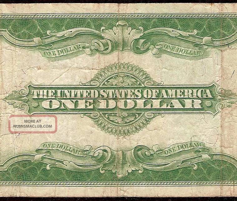 Large 1923 $1 Dollar Bill Silver Certificate Note Us Paper Money Better Fr 238 Large Size Notes photo