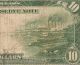 Large 1914 $10 Dollar Bill Federal Reserve Note Us Currency Paper Money Fr 931b Large Size Notes photo 1