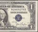 1935 C $1 Dollar Silver Certificate About Uncirculated Blue Seal Note Currency Small Size Notes photo 2