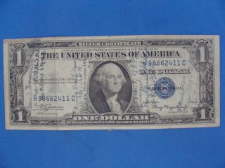 1935 A Short Snorter $1 Dollar Us Silver Certificate photo