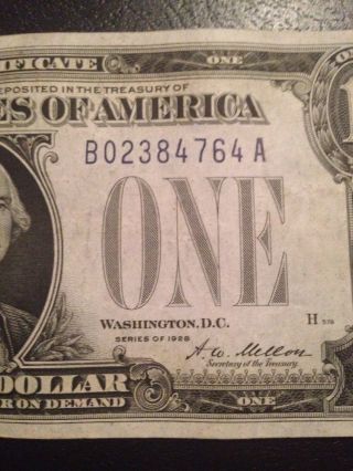 Funnyback Rare Ba Block 1928 $1 Note Choice Uncirculated Silver Certificate photo