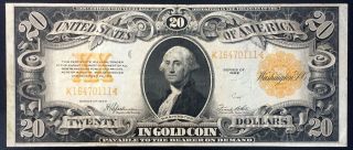 Series Of 1922 Twenty Dollar Gold Certificate Colors And Fibers photo