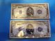 2 - 1934c $5 Silver Certificate - Two Consecutive Serial Numbers Uncirculated Small Size Notes photo 10