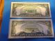 2 - 1934c $5 Silver Certificate - Two Consecutive Serial Numbers Uncirculated Small Size Notes photo 11
