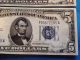 2 - 1934c $5 Silver Certificate - Two Consecutive Serial Numbers Uncirculated Small Size Notes photo 4