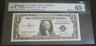 1935d $1 Silver Certificate (one Dollar Bill) Pmg 65epq Gem Uncirculated photo