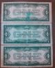 (3) 1928b $1 Bills,  Funny Backs,  Silver Certificate ' S,  Old Paper Money,  Us Currency Small Size Notes photo 1