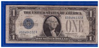 1928 A 1 Dollar Bill Silver Certificate Funnyback Old Paper Money Currency K - 51 photo