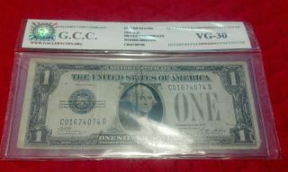 Us 1928a $1 Silver Certificate Vg30 - Woods - Mellon photo