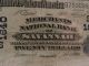 1902 Large Date Back $20 Merchants Nat.  Bank Savannah Pcgs Vf 20.  Sm.  Rust Spot. Paper Money: US photo 1