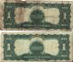 (2) 1899 Large Size Note One Dollar Black Eagle Silver Certificates Large Size Notes photo 1