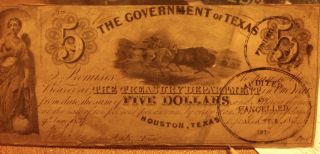 Government Of Texas Repaired/patched 5.  00 Obsolete photo