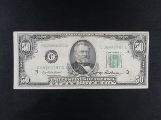 $50 Federal Reserve Note Bank Of Philadelphia Series 1950b photo
