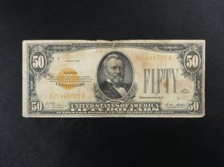 » 1928 « $50 Gold Certificate Small Size Note photo