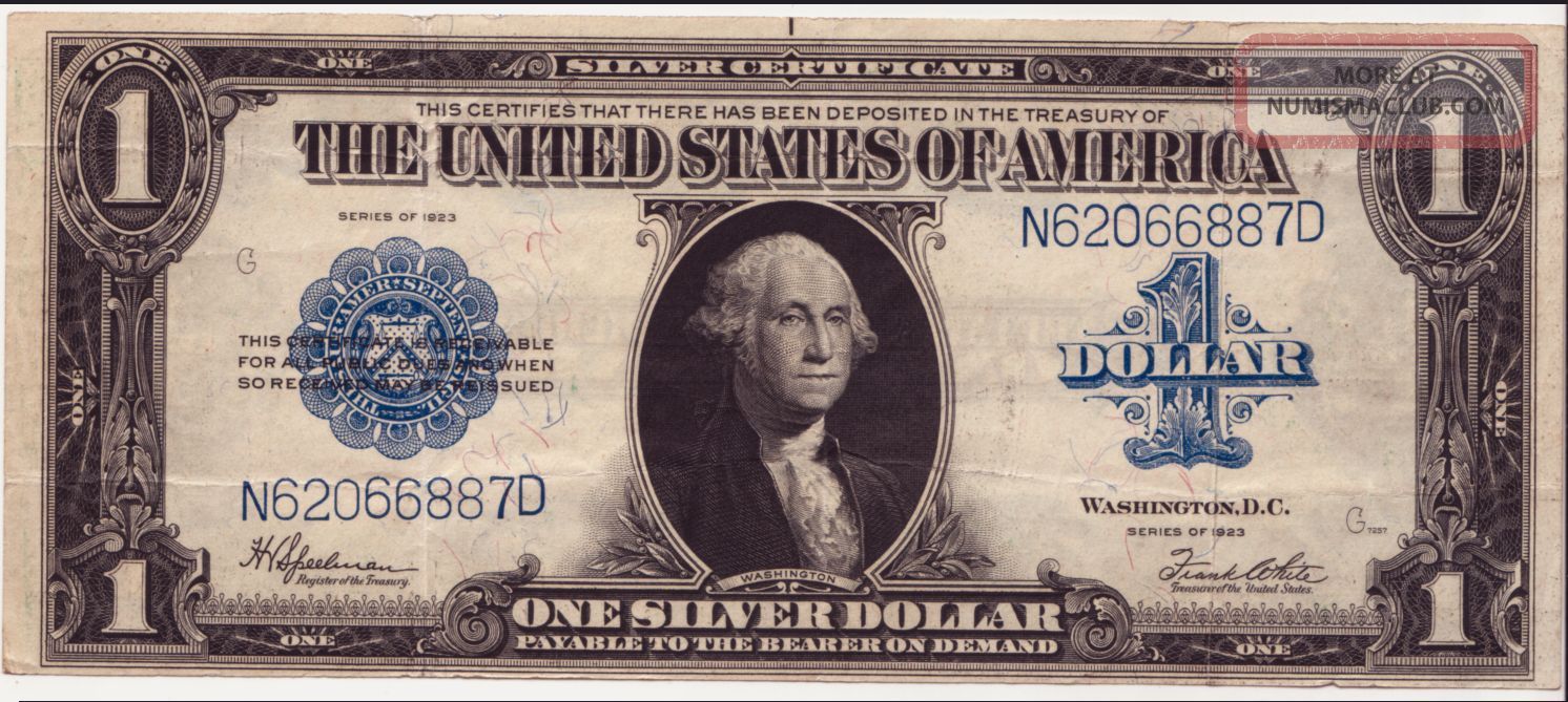 Series 1917 $1 Silver Certificate Large Size Notes photo