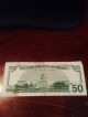 1999 $50 Dollar Bill Serial Number Ae 07989448 A Small Size Notes photo 1