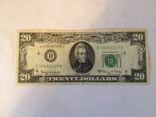 1963a Twenty Dollar Federal Reserve Note photo