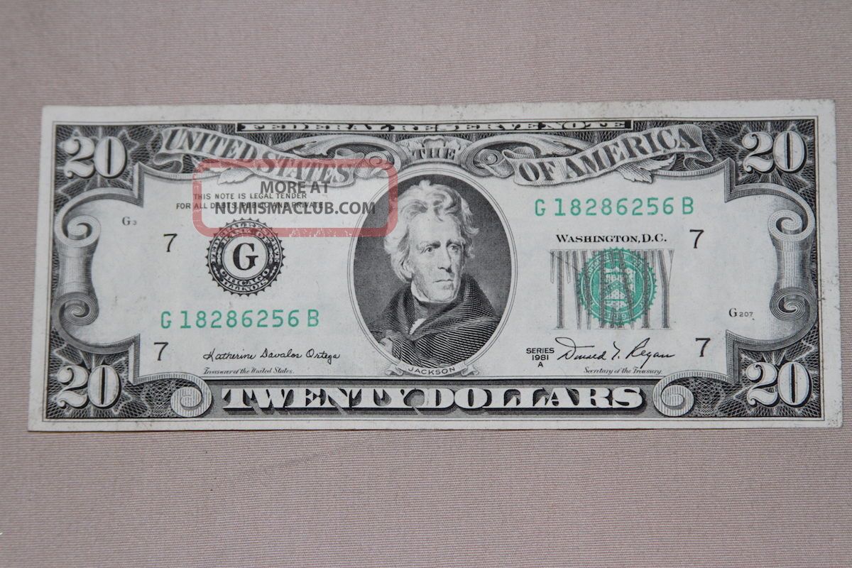 1981 20 dollar bill serial numbers