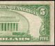 1934 $5 Dollar Bill Vivid Lgs Light Green Seal Federal Reserve Note Vf Currency Small Size Notes photo 5