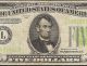 1934 $5 Dollar Bill Vivid Lgs Light Green Seal Federal Reserve Note Vf Currency Small Size Notes photo 6