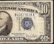 1934 D $10 Dollar Bill Silver Certificate Blue Seal Note Currency Paper Money Small Size Notes photo 1
